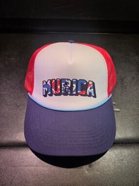 MURICA Patch Red White Blue Mesh Back Adjustable Snapback Trucker Hat New